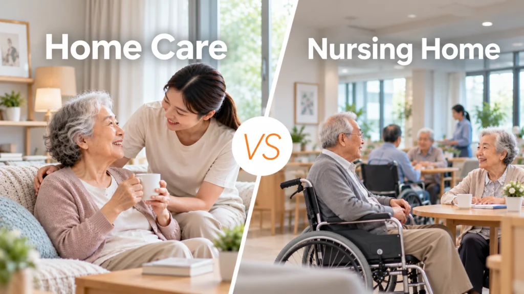 Home Care vs Nursing Home เลือกแบบไหนดี? เปรียบเทียบข้อดี ข้อเสีย ค่าใช้จ่าย และวิธีตัดสินใจสำหรับครอบครัว